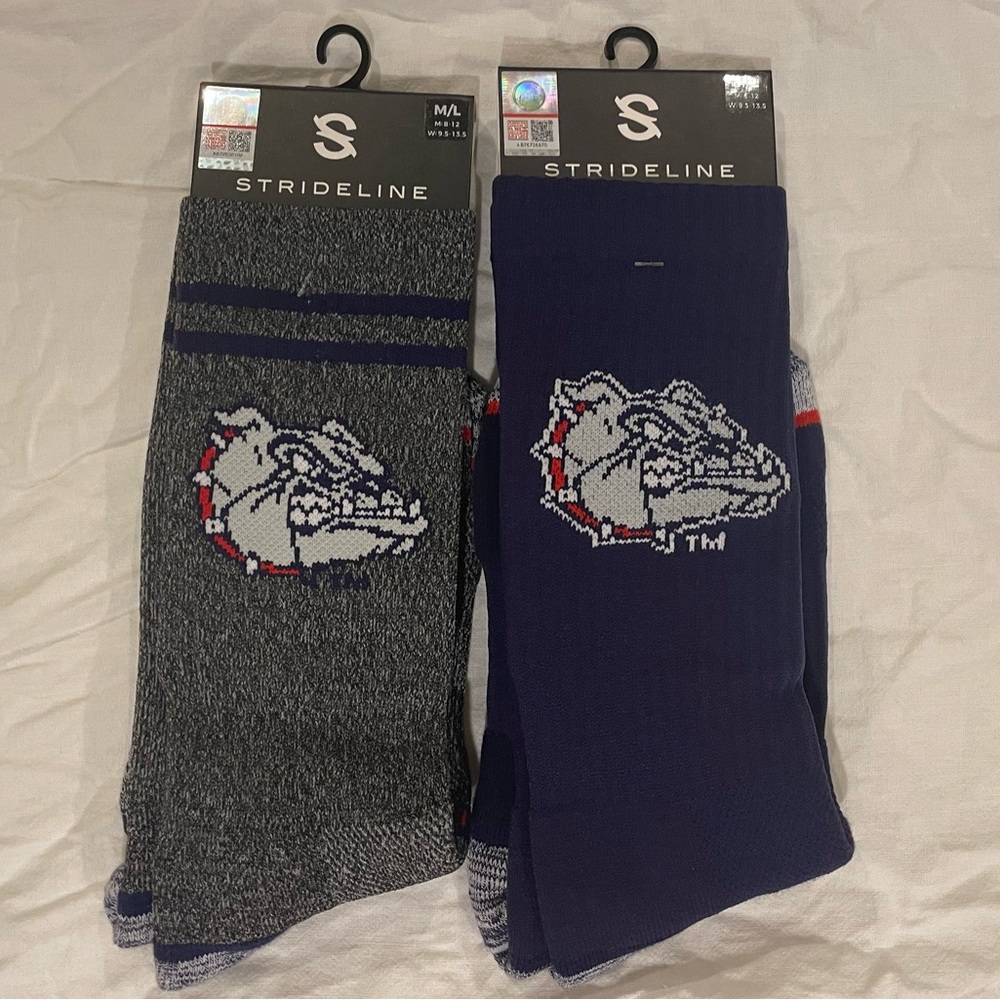 2 Gonzaga Bulldog Full Knit Socks
